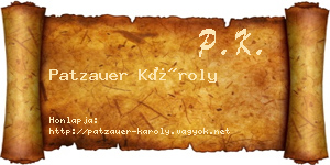 Patzauer Károly névjegykártya