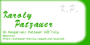 karoly patzauer business card